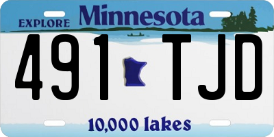 MN license plate 491TJD