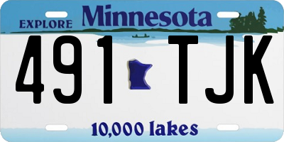 MN license plate 491TJK