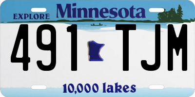 MN license plate 491TJM