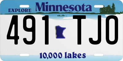 MN license plate 491TJO