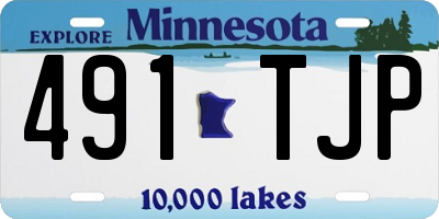 MN license plate 491TJP