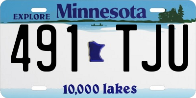 MN license plate 491TJU