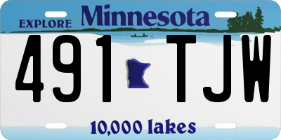 MN license plate 491TJW