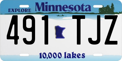 MN license plate 491TJZ