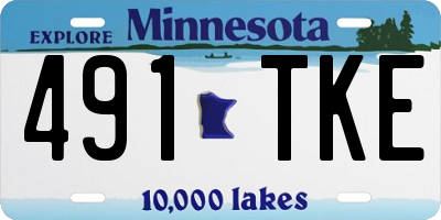 MN license plate 491TKE