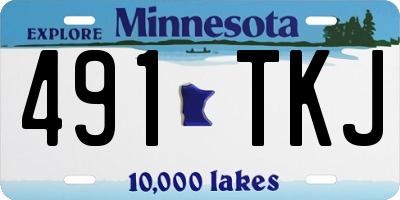 MN license plate 491TKJ