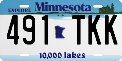 MN license plate 491TKK