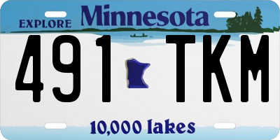 MN license plate 491TKM
