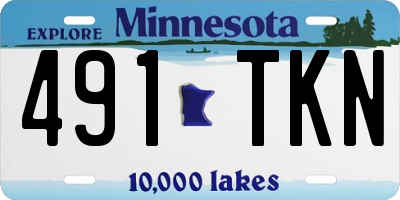MN license plate 491TKN