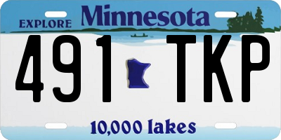 MN license plate 491TKP