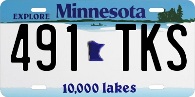 MN license plate 491TKS