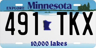 MN license plate 491TKX