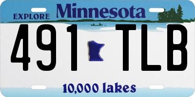 MN license plate 491TLB
