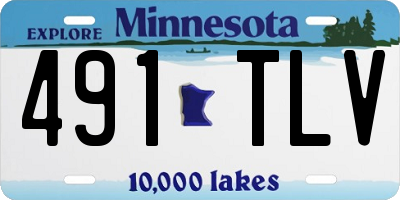 MN license plate 491TLV