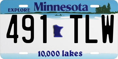 MN license plate 491TLW