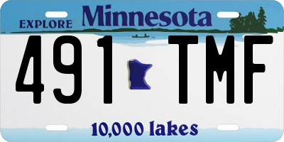 MN license plate 491TMF