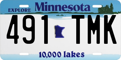 MN license plate 491TMK
