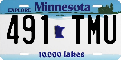 MN license plate 491TMU