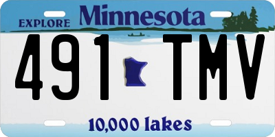 MN license plate 491TMV
