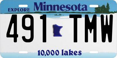 MN license plate 491TMW