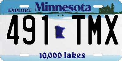MN license plate 491TMX