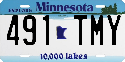 MN license plate 491TMY