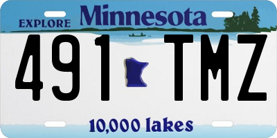 MN license plate 491TMZ