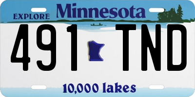 MN license plate 491TND