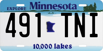 MN license plate 491TNI
