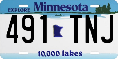 MN license plate 491TNJ