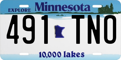 MN license plate 491TNO