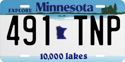 MN license plate 491TNP