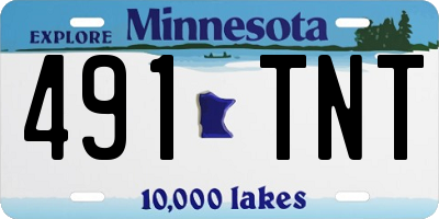 MN license plate 491TNT