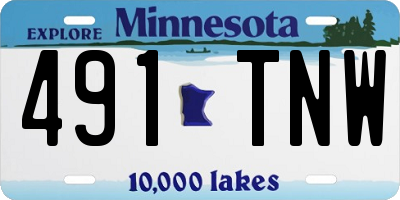 MN license plate 491TNW