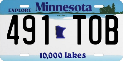 MN license plate 491TOB