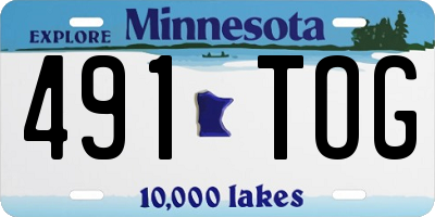 MN license plate 491TOG