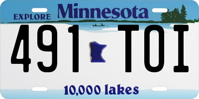MN license plate 491TOI