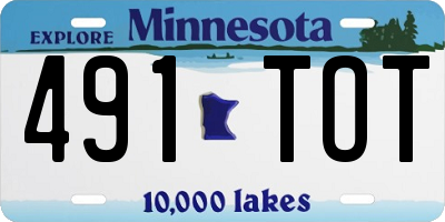MN license plate 491TOT