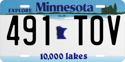 MN license plate 491TOV