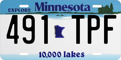 MN license plate 491TPF