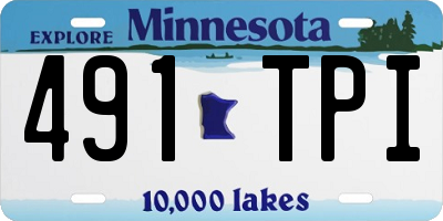 MN license plate 491TPI