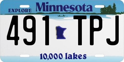 MN license plate 491TPJ