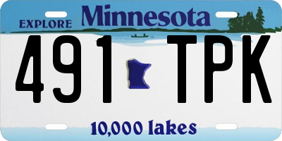 MN license plate 491TPK