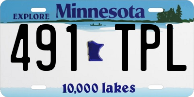 MN license plate 491TPL