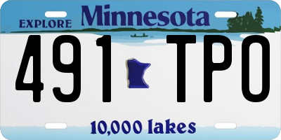 MN license plate 491TPO