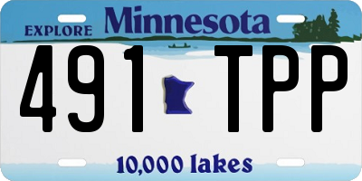 MN license plate 491TPP