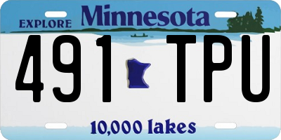 MN license plate 491TPU
