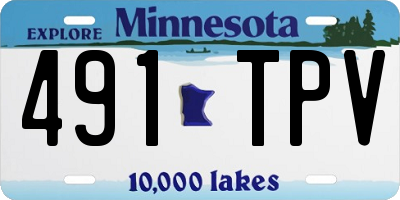 MN license plate 491TPV