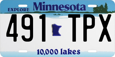 MN license plate 491TPX