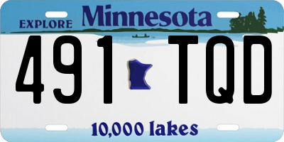 MN license plate 491TQD